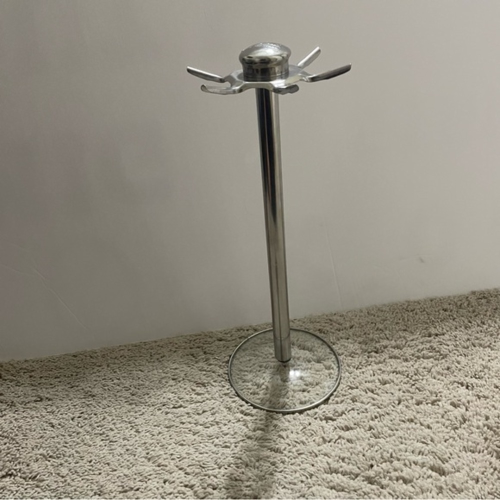 Modern Silver Metal Utensil Holder